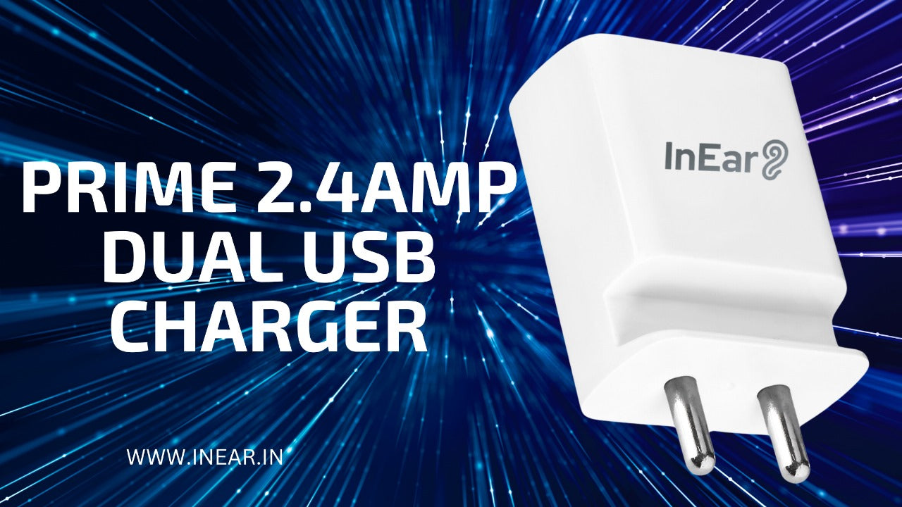 Elevate Your Charging Experience with Inear Prime 2.4 AMP Dual USB Charger