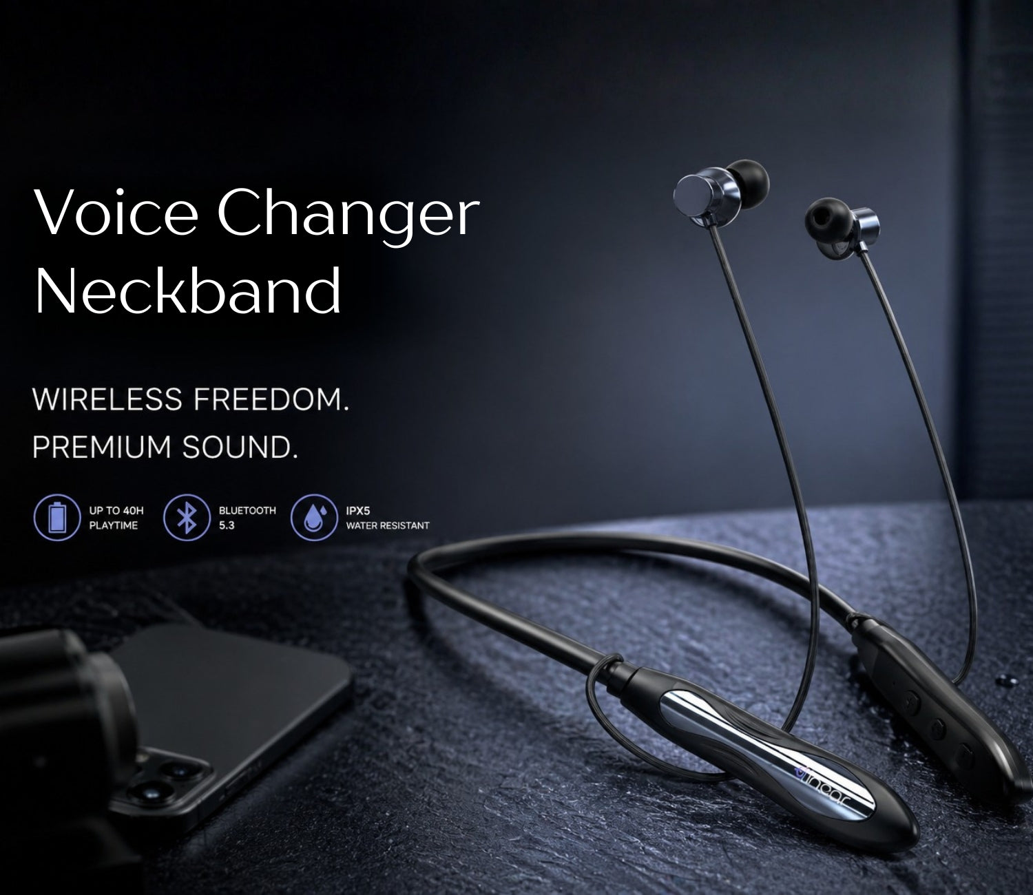 INEAR DJ M10: The Ultimate Wireless Neckband for Unstoppable Bass and Battery.