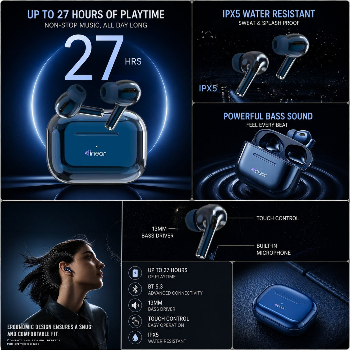 Inear T2 Plus Wireless Earbuds